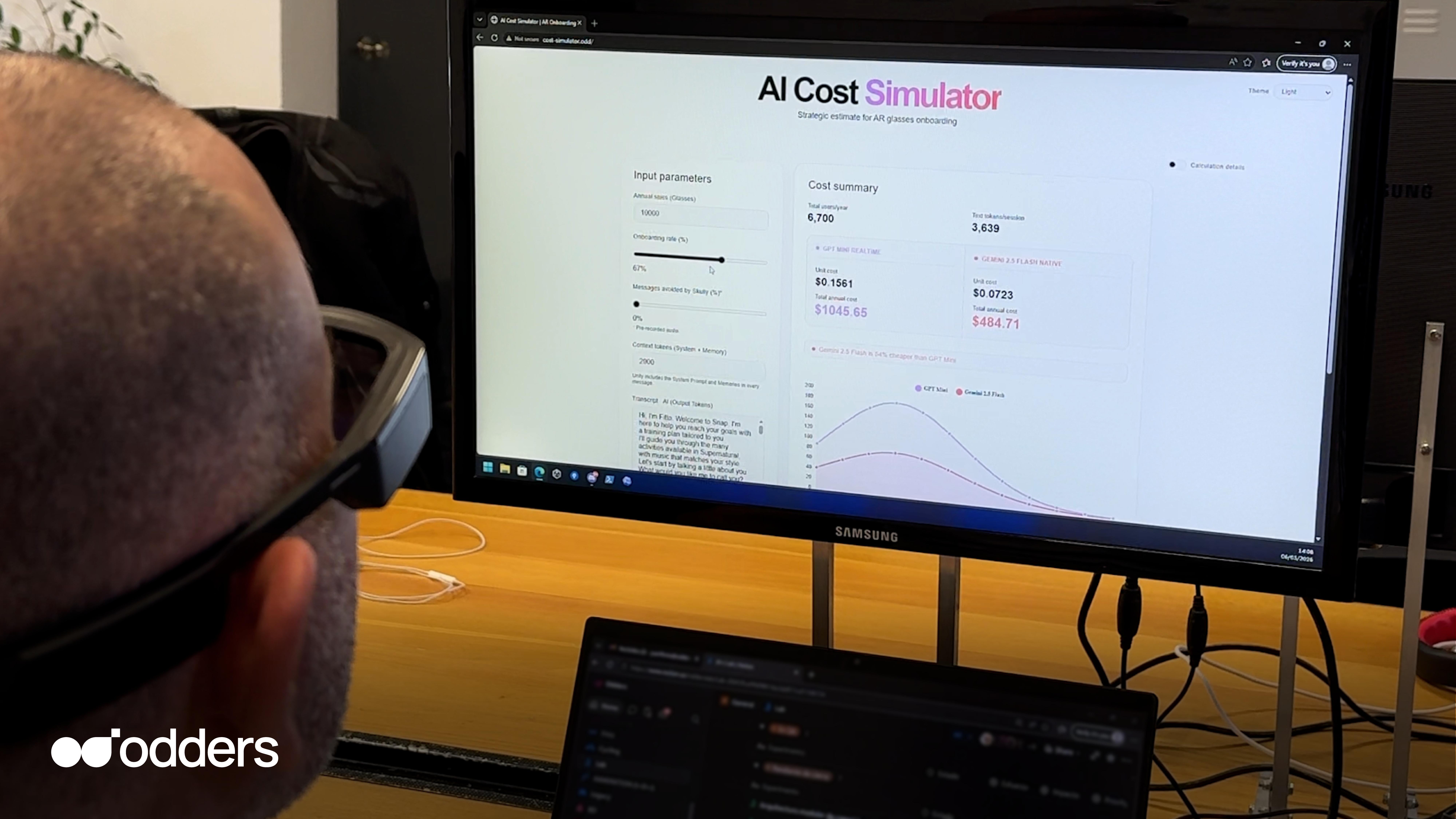AI Cost Simulator — comparing model costs from real product inputs