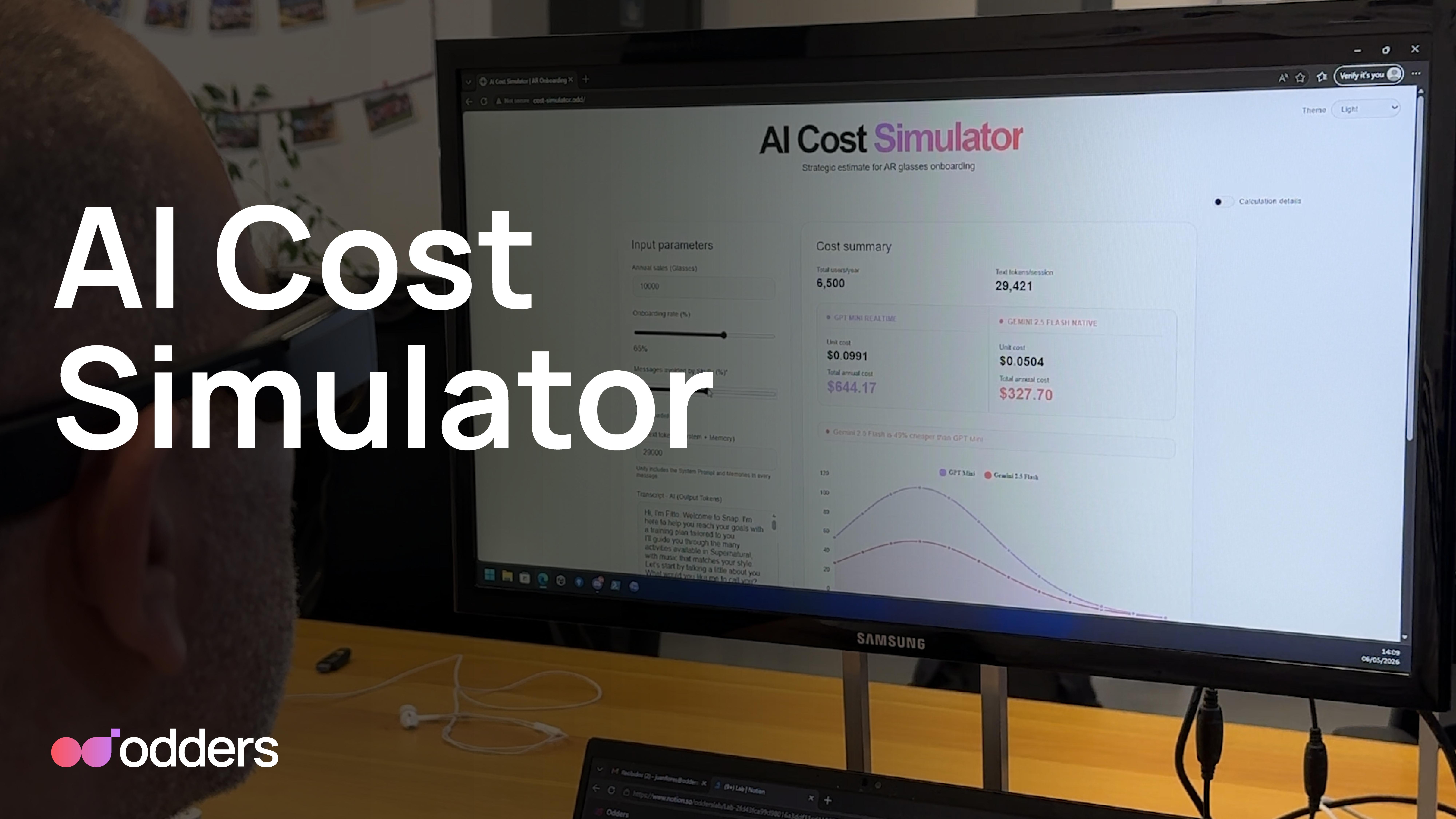 AI Cost Simulator — AR onboarding and AI infrastructure planning